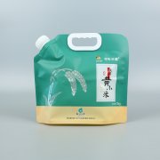 2kg黃小米袋+UV塑料複合+自立帶吸